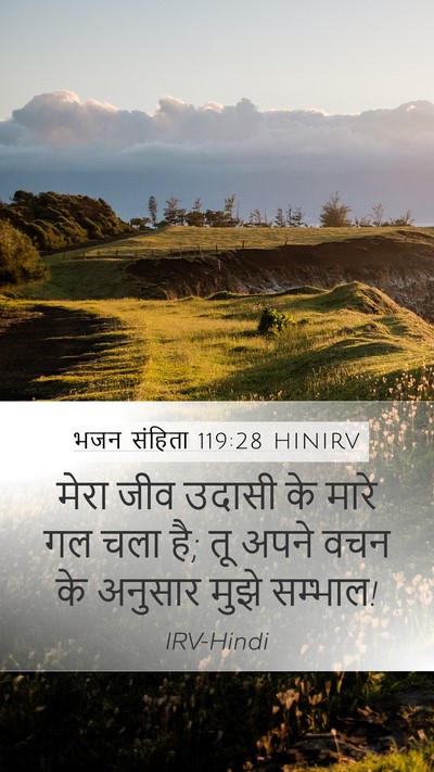 भजन संहिता 119:28 HINIRV Bible Verse Image