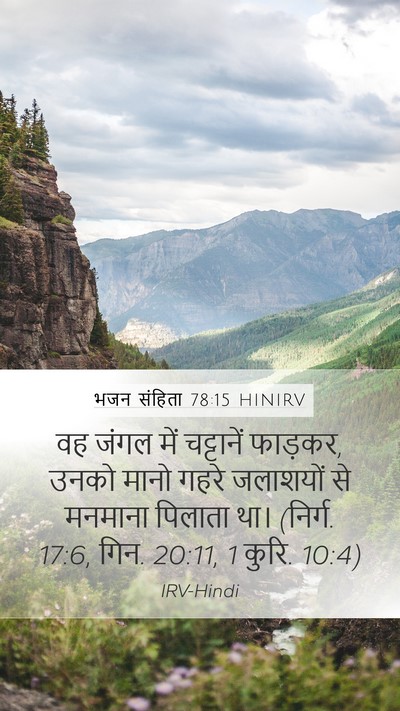 भजन संहिता 78:15 HINIRV Bible Verse Image