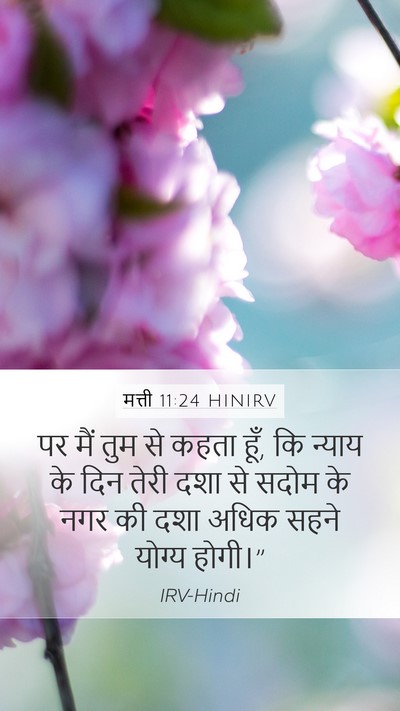 मत्ती 11:24 HINIRV Bible Verse Image