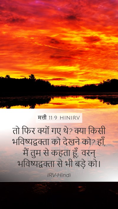 मत्ती 11:9 HINIRV Bible Verse Image