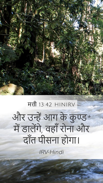 मत्ती 13:42 HINIRV Bible Verse Image