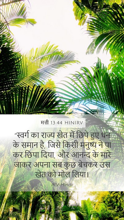 मत्ती 13:44 HINIRV Bible Verse Image