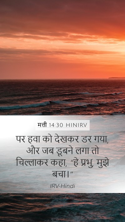 मत्ती 14:30 HINIRV Bible Verse Image