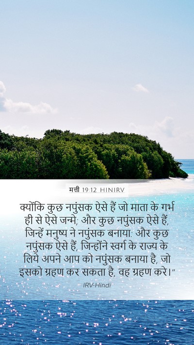 मत्ती 19:12 HINIRV Mobile Phone Wallpaper - क्योंकि कुछ - Mobile Bible Verse Wallpaper