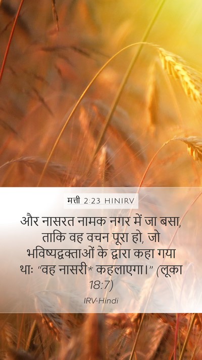 मत्ती 2:23 HINIRV Bible Verse Image