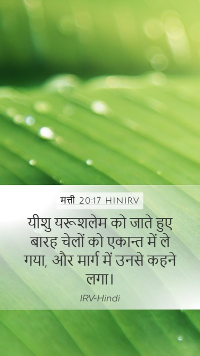 मत्ती 20:17 HINIRV Mobile Phone Wallpaper - यीशु यरूशलेम को - Mobile Bible Verse Wallpaper