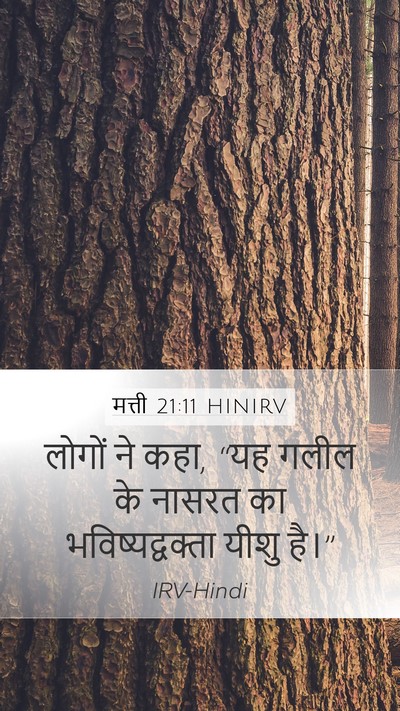 मत्ती 21:11 HINIRV Mobile Phone Wallpaper - लोगों ने कहा, “यह - Mobile Bible Verse Wallpaper