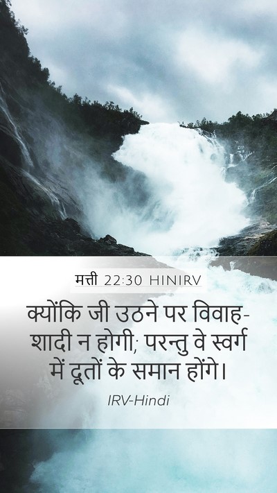 मत्ती 22:30 HINIRV Bible Verse Image