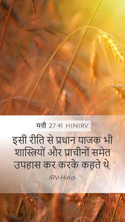 मत्ती 27:41 HINIRV Bible Verse Image