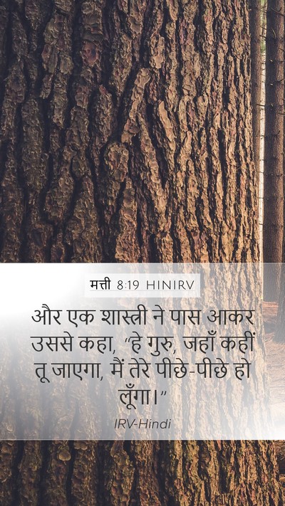 मत्ती 8:19 HINIRV Bible Verse Image