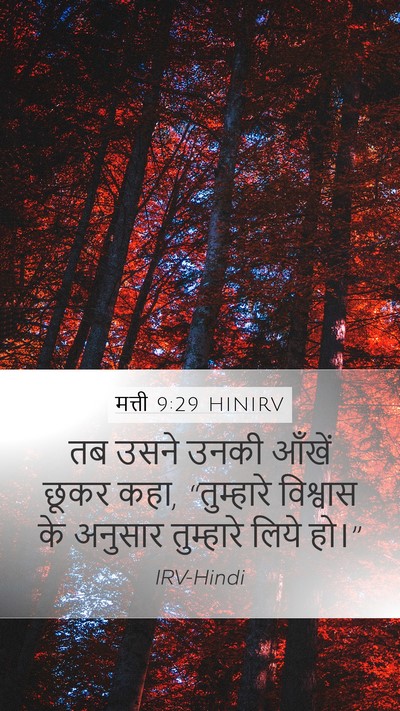मत्ती 9:29 HINIRV Bible Verse Image