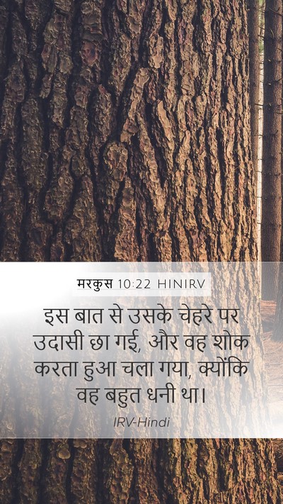 मरकुस 10:22 HINIRV Bible Verse Image