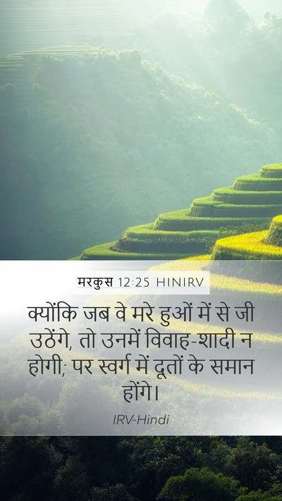 मरकुस 12:25 HINIRV Bible Verse Image
