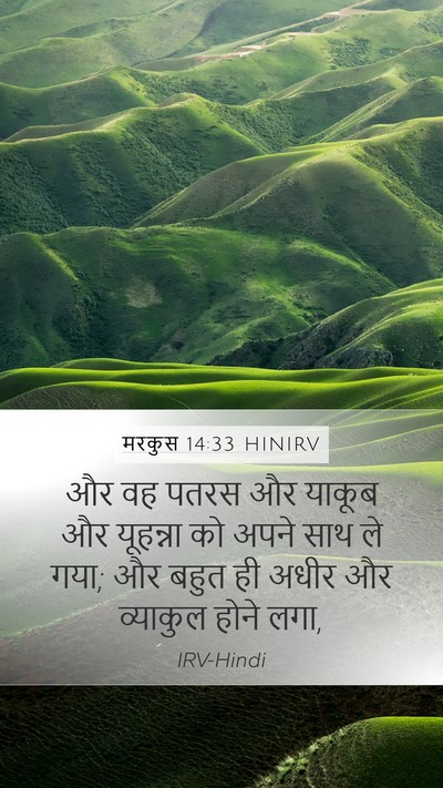 मरकुस 14:33 HINIRV Bible Verse Image