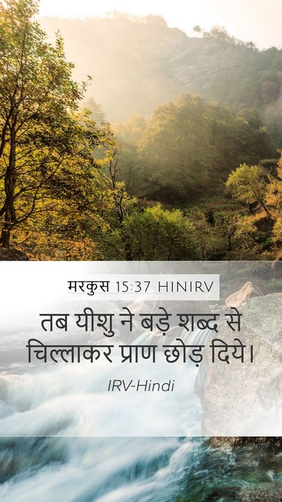 मरकुस 15:37 HINIRV Mobile Phone Wallpaper - तब यीशु ने बड़े - Mobile Bible Verse Wallpaper