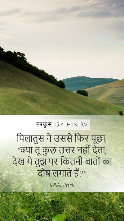 मरकुस 15:4 HINIRV Mobile Phone Wallpaper - पिलातुस ने उससे - Mobile Bible Verse Wallpaper