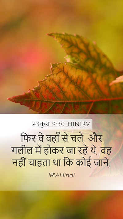 मरकुस 9:30 HINIRV Bible Verse Image