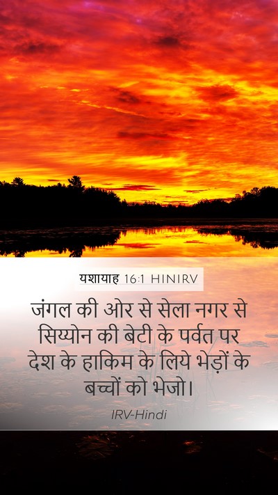 यशायाह 16:1 HINIRV Mobile Phone Wallpaper - जंगल की ओर से सेला - Mobile Bible Verse Wallpaper