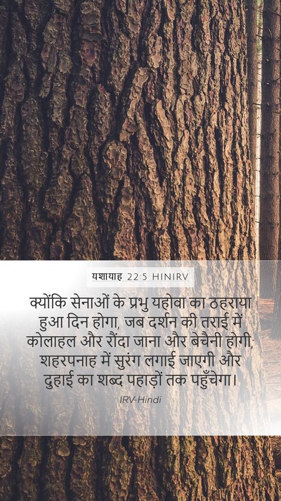 यशायाह 22:5 HINIRV Bible Verse Image