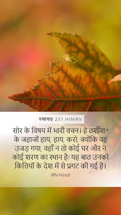 यशायाह 23:1 HINIRV Bible Verse Image
