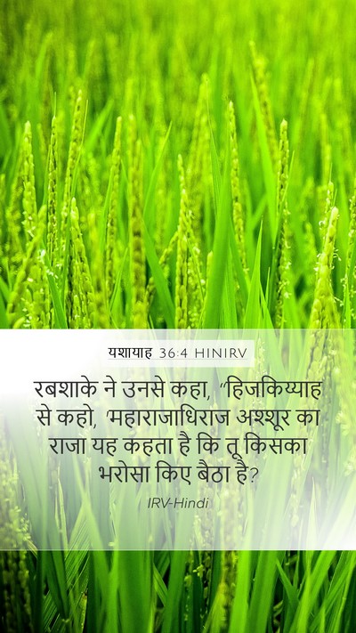 यशायाह 36:4 HINIRV Mobile Phone Wallpaper - रबशाके ने उनसे कहा, - Mobile Bible Verse Wallpaper