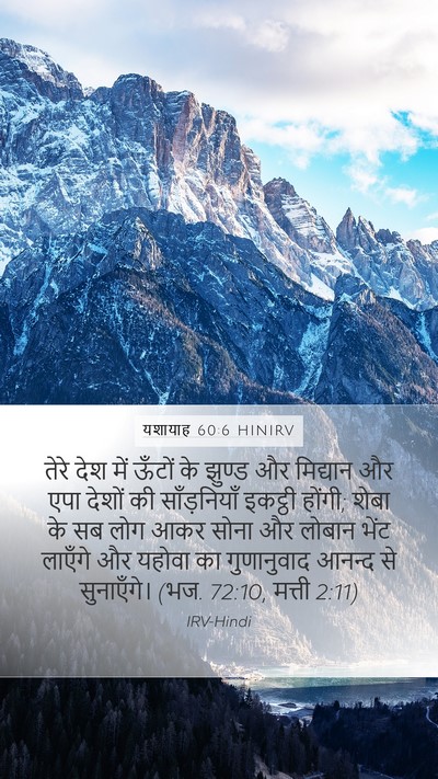 यशायाह 60:6 HINIRV Bible Verse Image