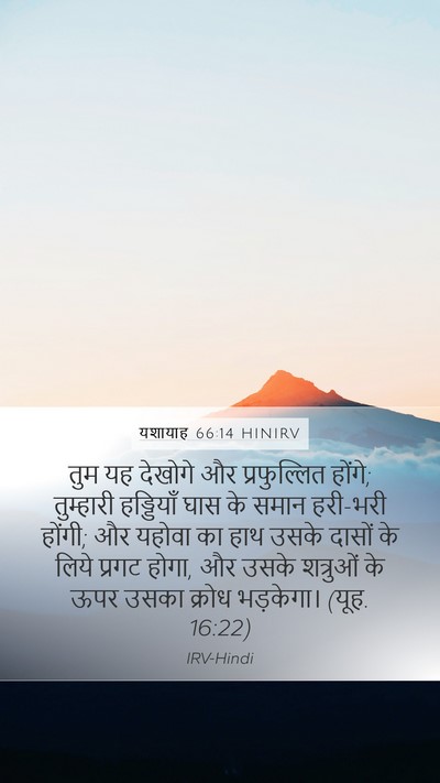 यशायाह 66:14 HINIRV Bible Verse Image