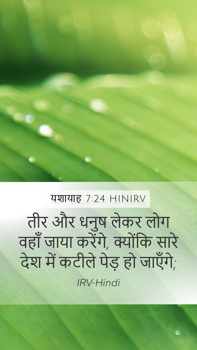 यशायाह 7:24 HINIRV Mobile Phone Wallpaper - तीर और धनुष लेकर - Mobile Bible Verse Wallpaper