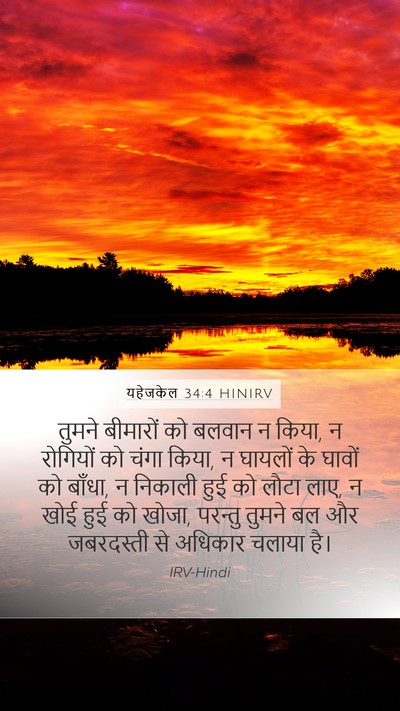 यहेजकेल 34:4 HINIRV Bible Verse Image