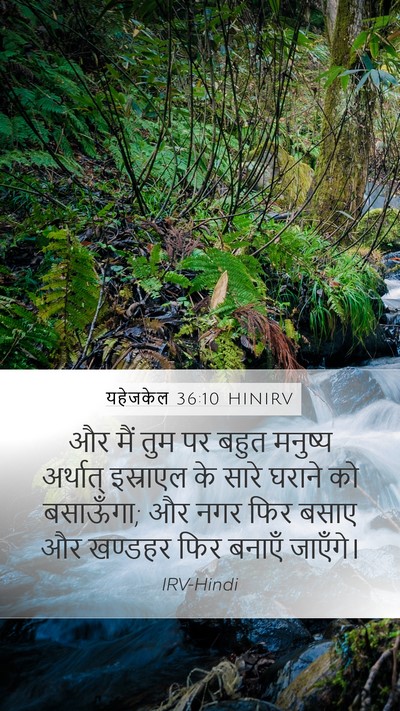 यहेजकेल 36:10 HINIRV Mobile Phone Wallpaper - और मैं तुम पर बहुत - Mobile Bible Verse Wallpaper