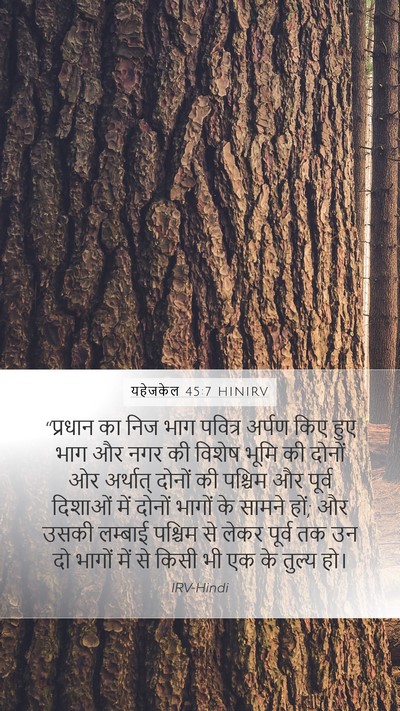 यहेजकेल 45:7 HINIRV Bible Verse Image