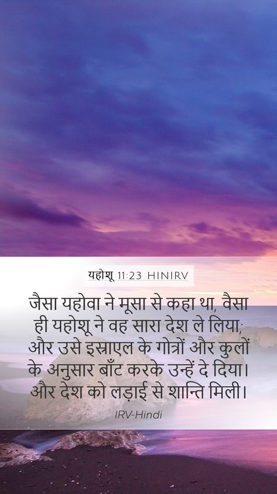यहोशू 11:23 HINIRV Bible Verse Image