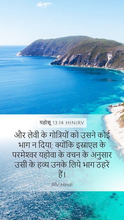 यहोशू 13:14 HINIRV Bible Verse Image