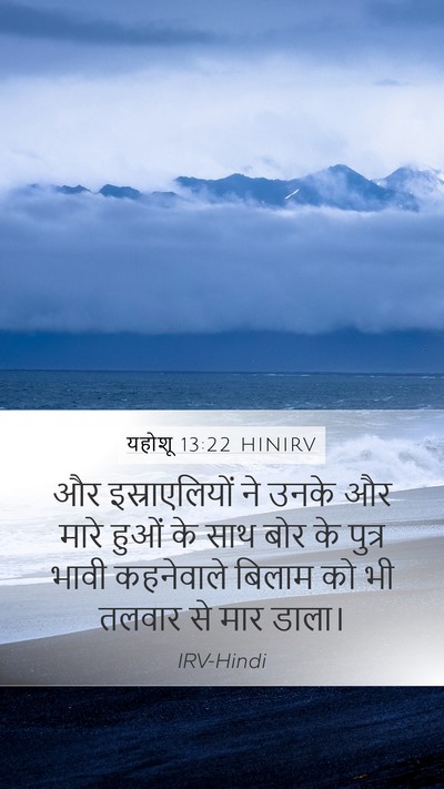 यहोशू 13:22 HINIRV Mobile Phone Wallpaper - और इस्राएलियों ने - Mobile Bible Verse Wallpaper