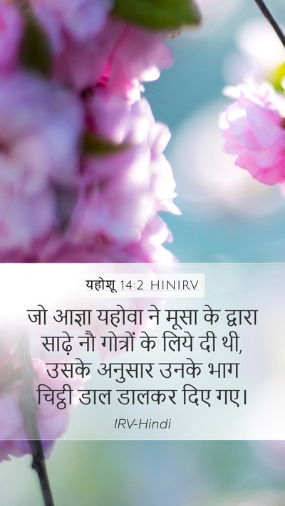 यहोशू 14:2 HINIRV Bible Verse Image