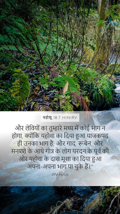 यहोशू 18:7 HINIRV Bible Verse Image