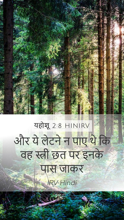 यहोशू 2:8 HINIRV Mobile Phone Wallpaper - और ये लेटने न पाए - Mobile Bible Verse Wallpaper