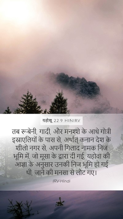 यहोशू 22:9 HINIRV Bible Verse Image