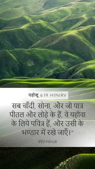 यहोशू 6:19 HINIRV Bible Verse Image