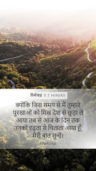 यिर्मयाह 11:7 HINIRV Bible Verse Image