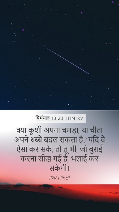 यिर्मयाह 13:23 HINIRV Bible Verse Image