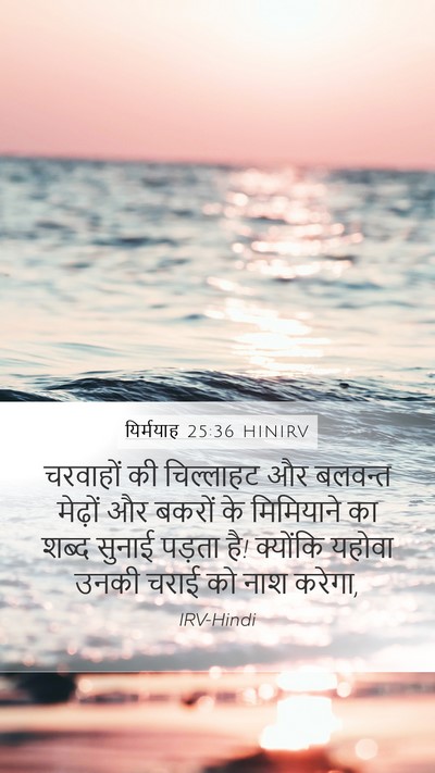 यिर्मयाह 25:36 HINIRV Mobile Phone Wallpaper - चरवाहों की - Mobile Bible Verse Wallpaper