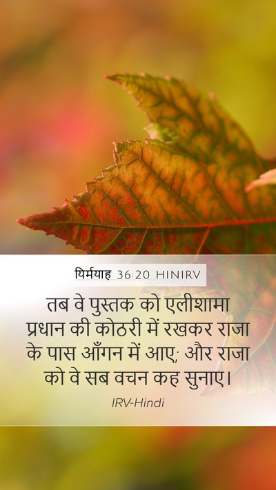 यिर्मयाह 36:20 HINIRV Bible Verse Image