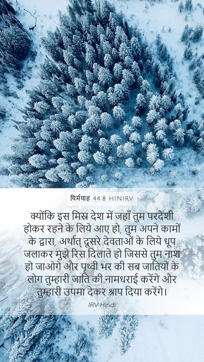 यिर्मयाह 44:8 HINIRV Mobile Phone Wallpaper - क्योंकि इस मिस्र - Mobile Bible Verse Wallpaper