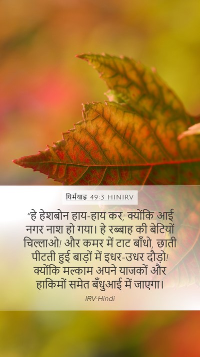 यिर्मयाह 49:3 HINIRV Bible Verse Image