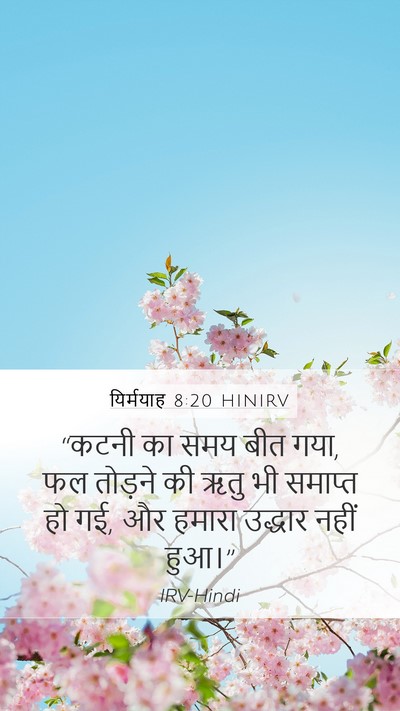 यिर्मयाह 8:20 HINIRV Bible Verse Image