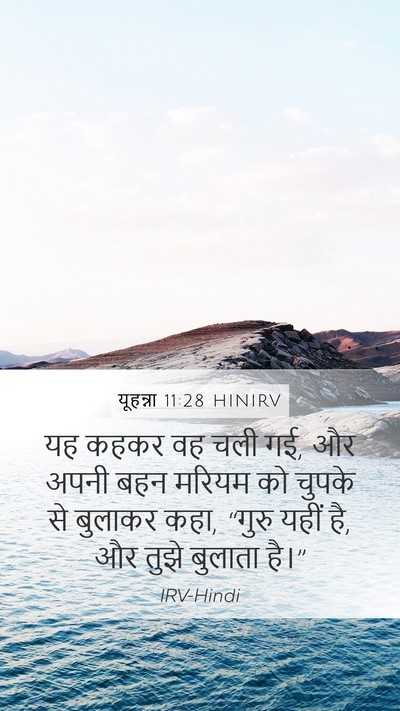 यूहन्ना 11:28 HINIRV Bible Verse Image