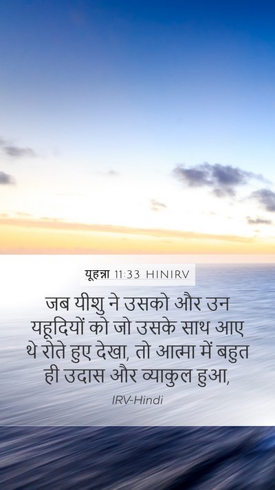यूहन्ना 11:33 HINIRV Bible Verse Image