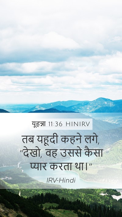 यूहन्ना 11:36 HINIRV Bible Verse Image