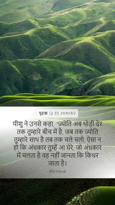 यूहन्ना 12:35 HINIRV Bible Verse Image